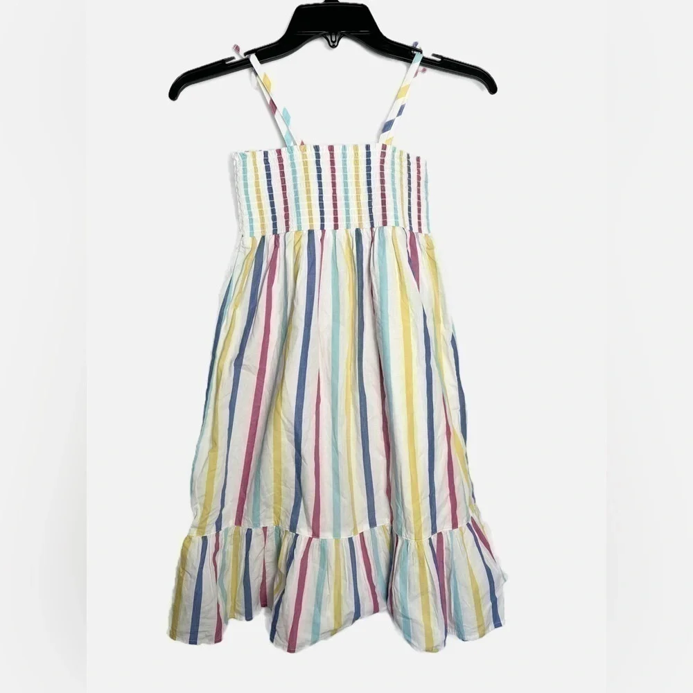 NWT Joe Fresh Rainbow Striped Girls Summer Dress